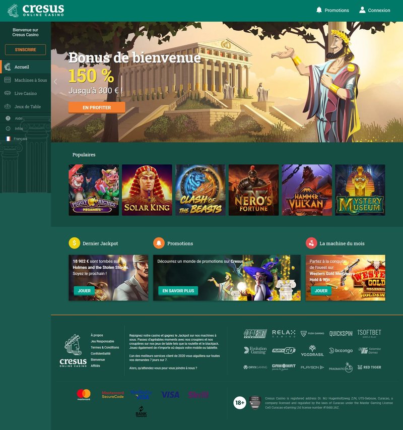 Casino cresus, cresus casino en ligne